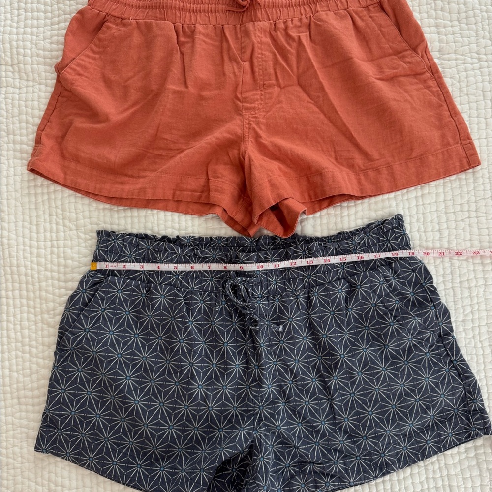 A New Day Women's Shorts - Orange and Blue Patterned (xxl)